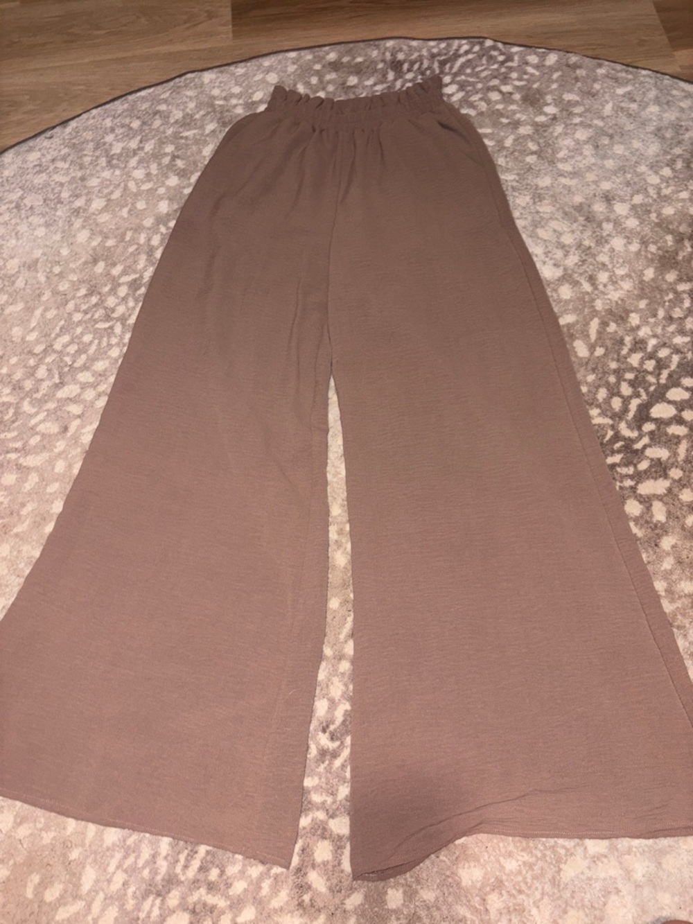 Altar'd State Wide-Leg Pants in Taupe Brown